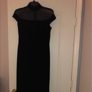 Night Way Collections long black velvet gown